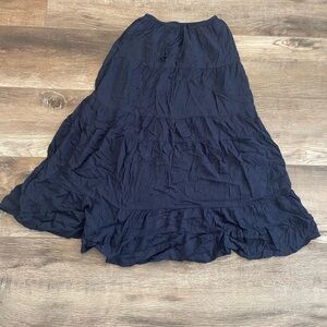 Hollister Women's Tiered Maxi Skirt - Dark Navy like new size XXS